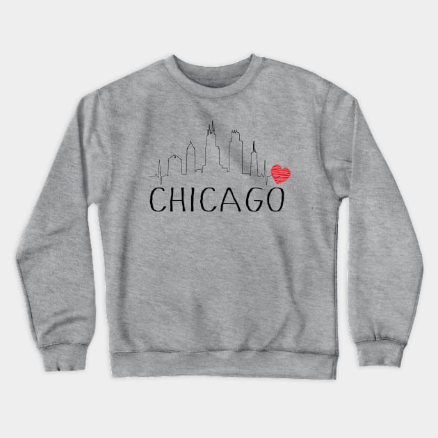 Chicago Lifeline Crewneck Sweatshirt by jenni_knightess